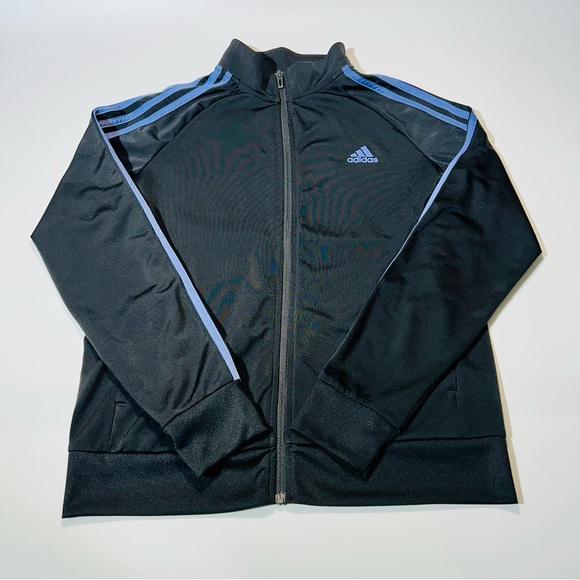 adidas Jackets & Blazers - Adidas jacket Pure Green track suit warmup jacket black periwinkle women size L
